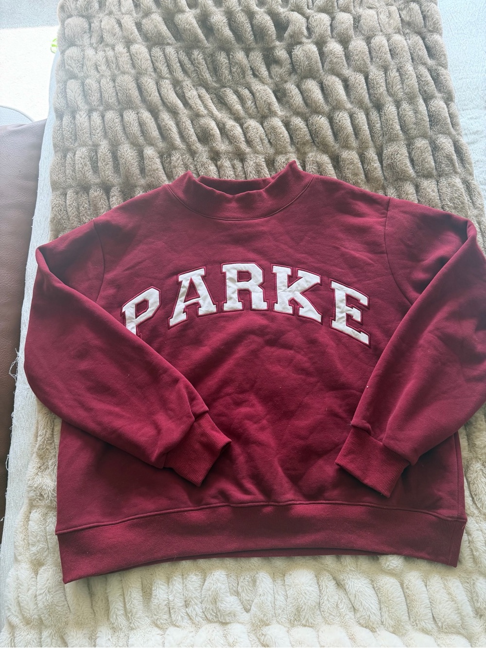 Parke Maroon Mockneck